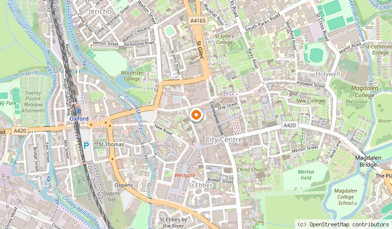 Map showing the location of Vanbrugh House Hotel in Oxford