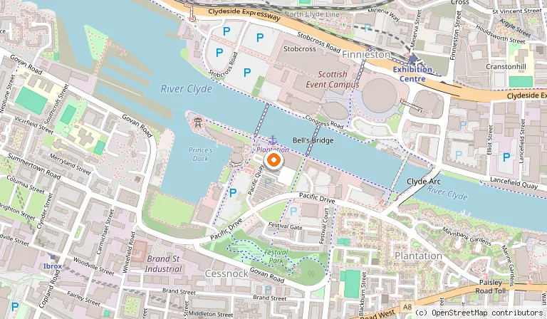 Map showing the location of Village Hotel Glasgow in Glasgow