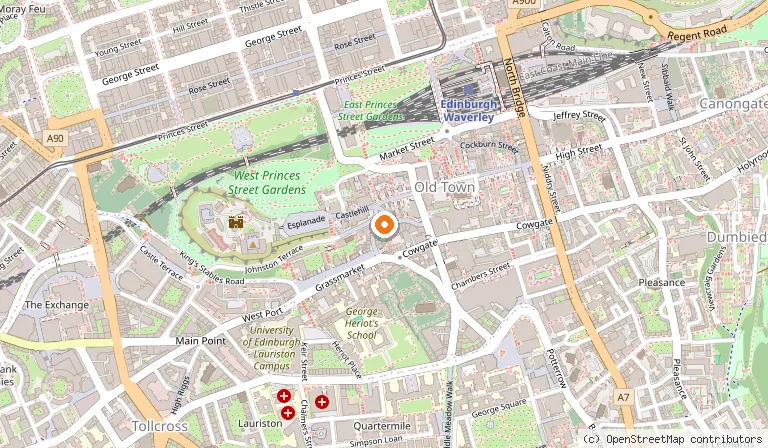 Map showing the location of Virgin Hotels Edinburgh in Edinburgh