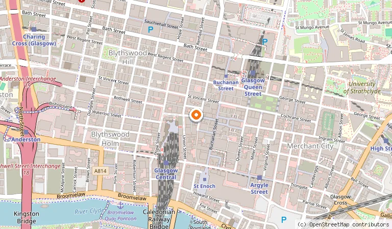 Map showing the location of voco Grand Central Glasgow by IHG in Glasgow