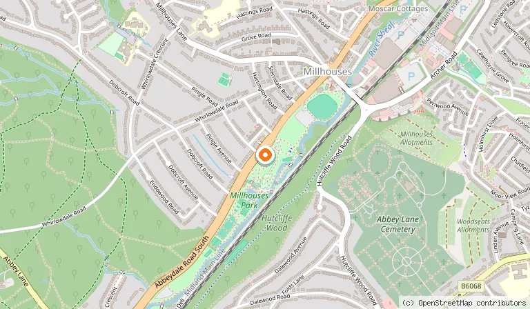Map showing the location of Waggon & Horses in Sheffield