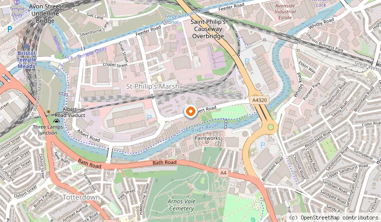 Map showing the location of Wake The Tiger Bristol in Bristol