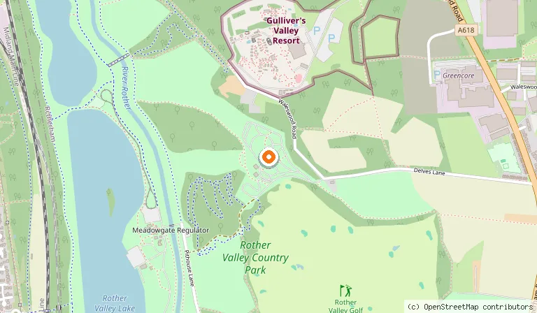 Map showing the location of Waleswood Caravan & Camping Park in Sheffield