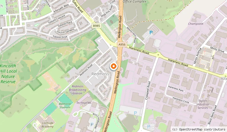 Map showing the location of Wellington Hotel in Aberdeen