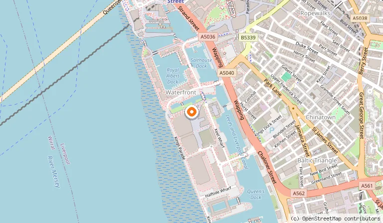 Map showing the location of Wheel of Liverpool in Liverpool