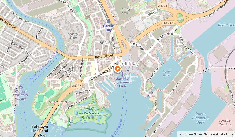 Map showing the location of Yakitori1 in Cardiff