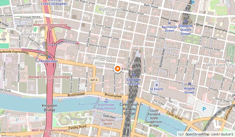 Map showing the location of YOTEL Glasgow in Glasgow