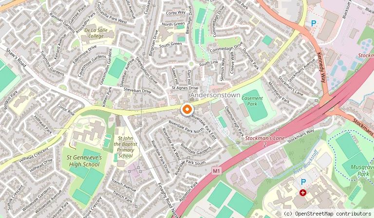 Map showing the location of Yum Bar & Restaurant in Belfast